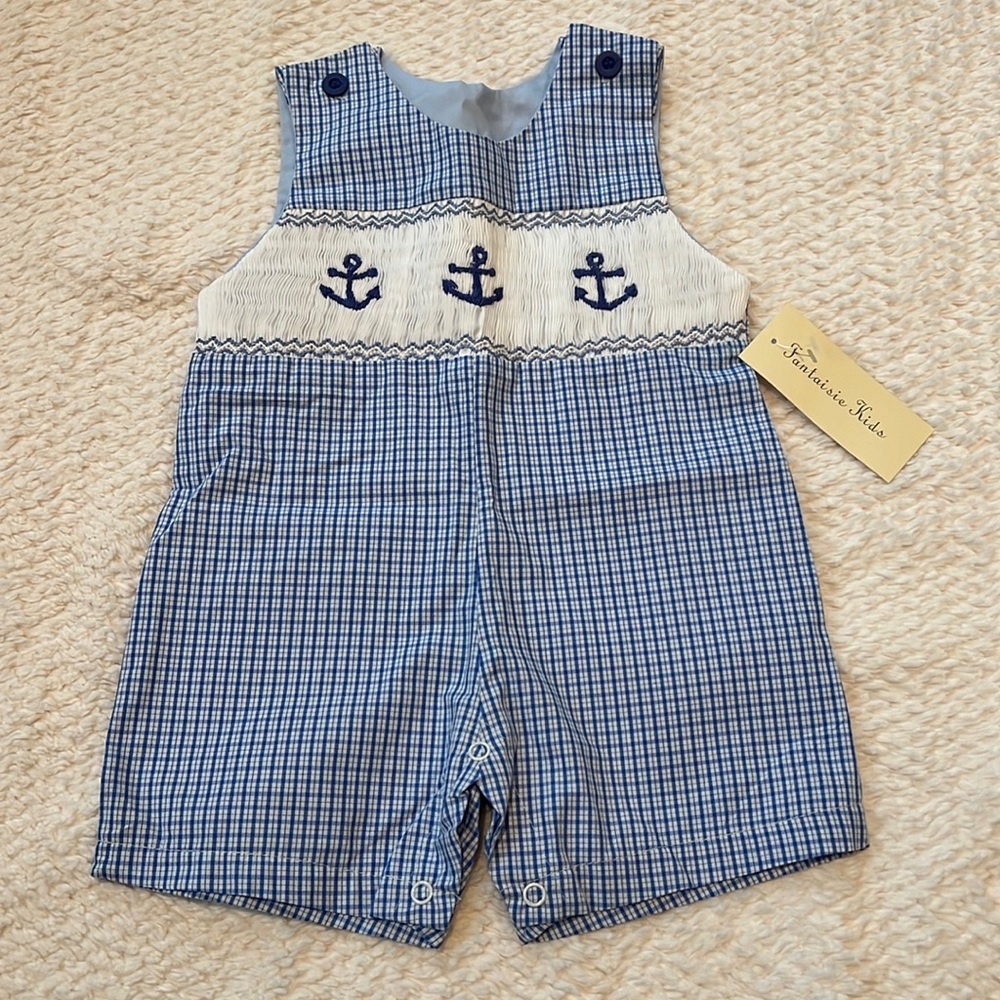 NWT Fantaisie Kids Smocked 9 mos Jon Jon